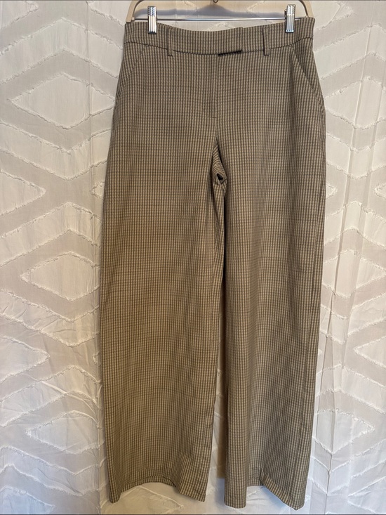 Express Pants - Express Editor Taupe and Cream Houndstooth Trousers